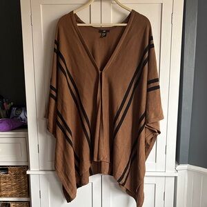 H&M Brown and Black Poncho